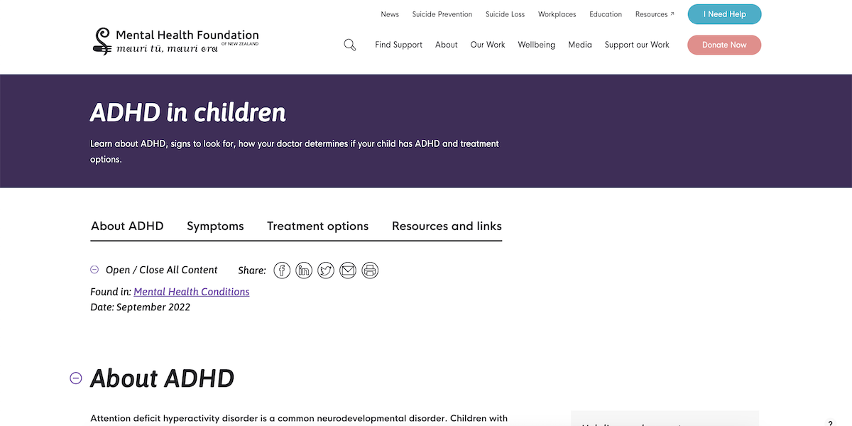 Mental Health Foundation NZ