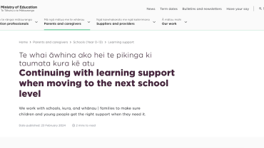 Moving to the next school level